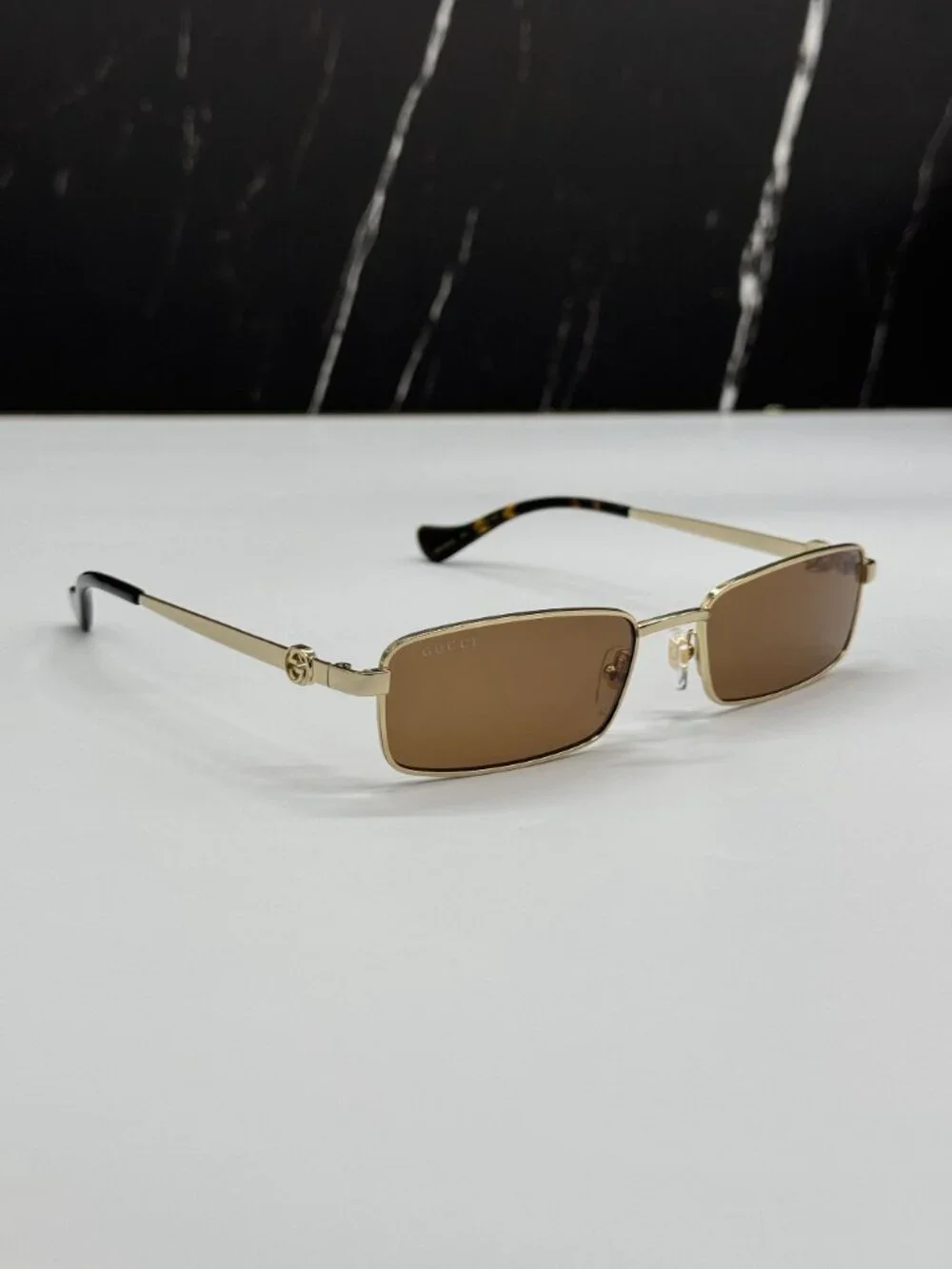 NEW GUCCI GG1600S 002 GOLD WOMEN SUNGLASSES WITH CHAIN